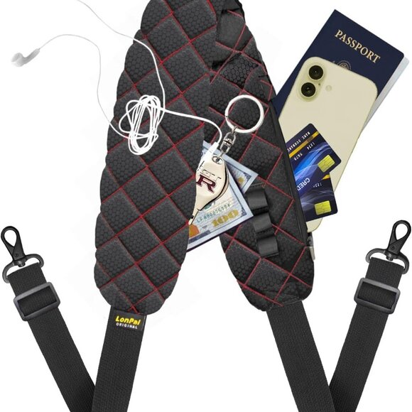 2-in-1 Anti-Theft Reversible Shoulder Strap - Adjustable 54" Travel Belt - Picture 1 of 7